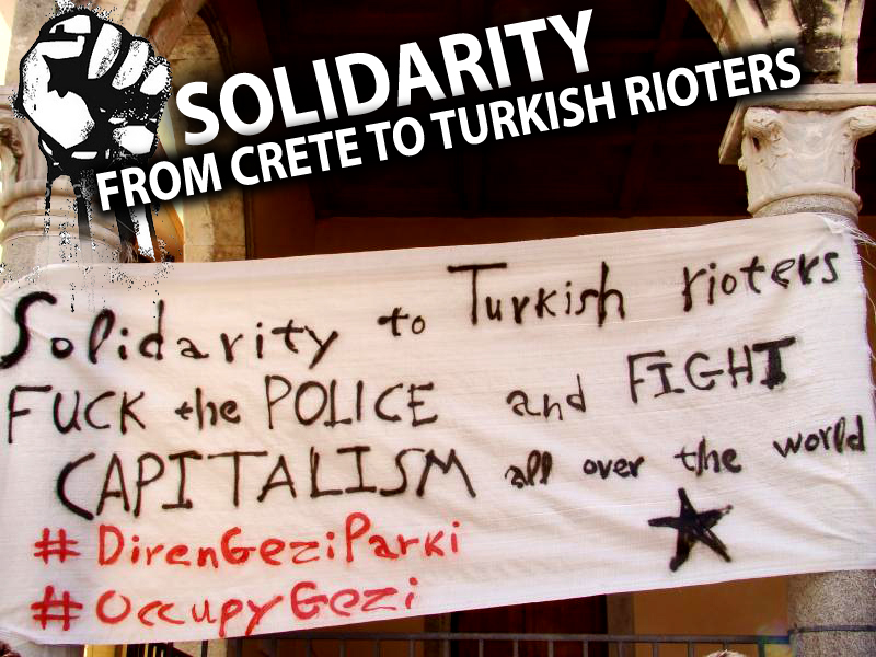 SOLIDARITY TO TURKISH RIOTERS